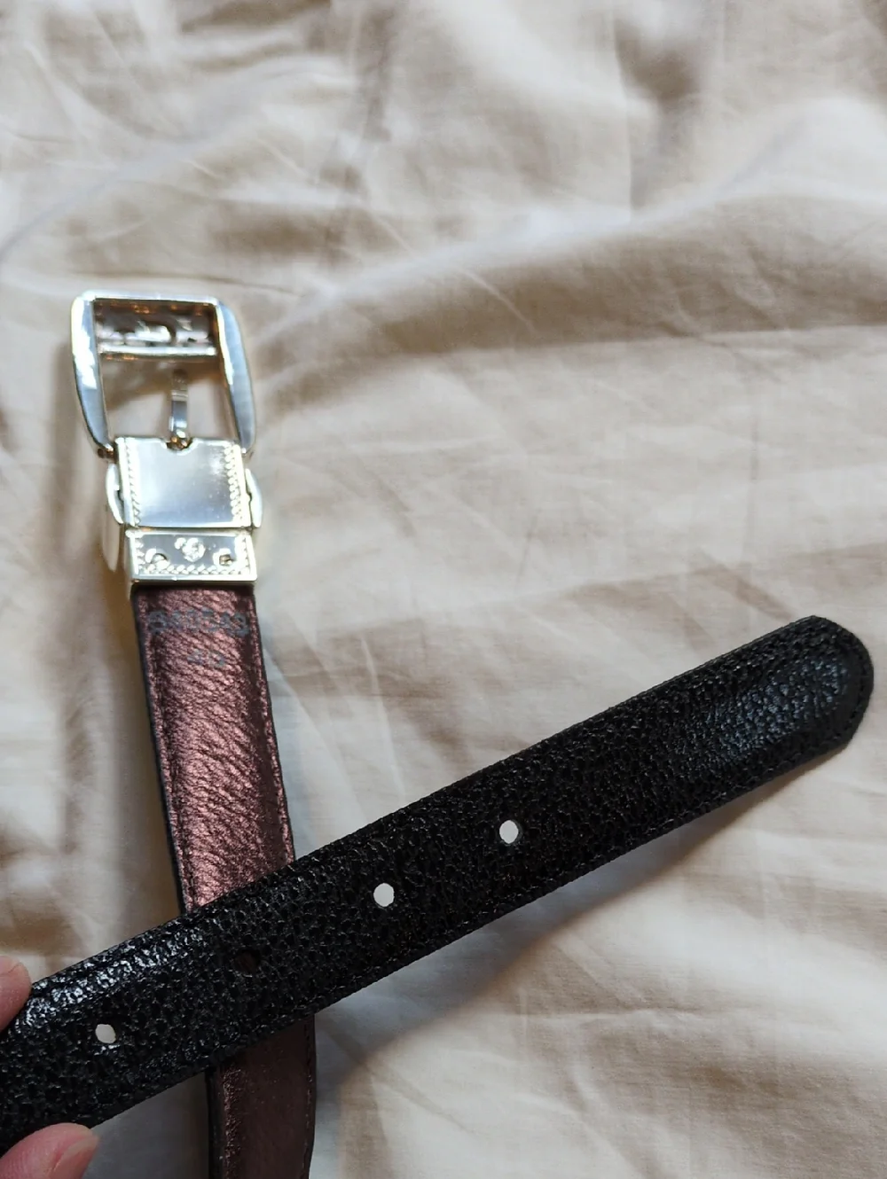 Brighton Mantilla Reversible Belt Black/Brown 40